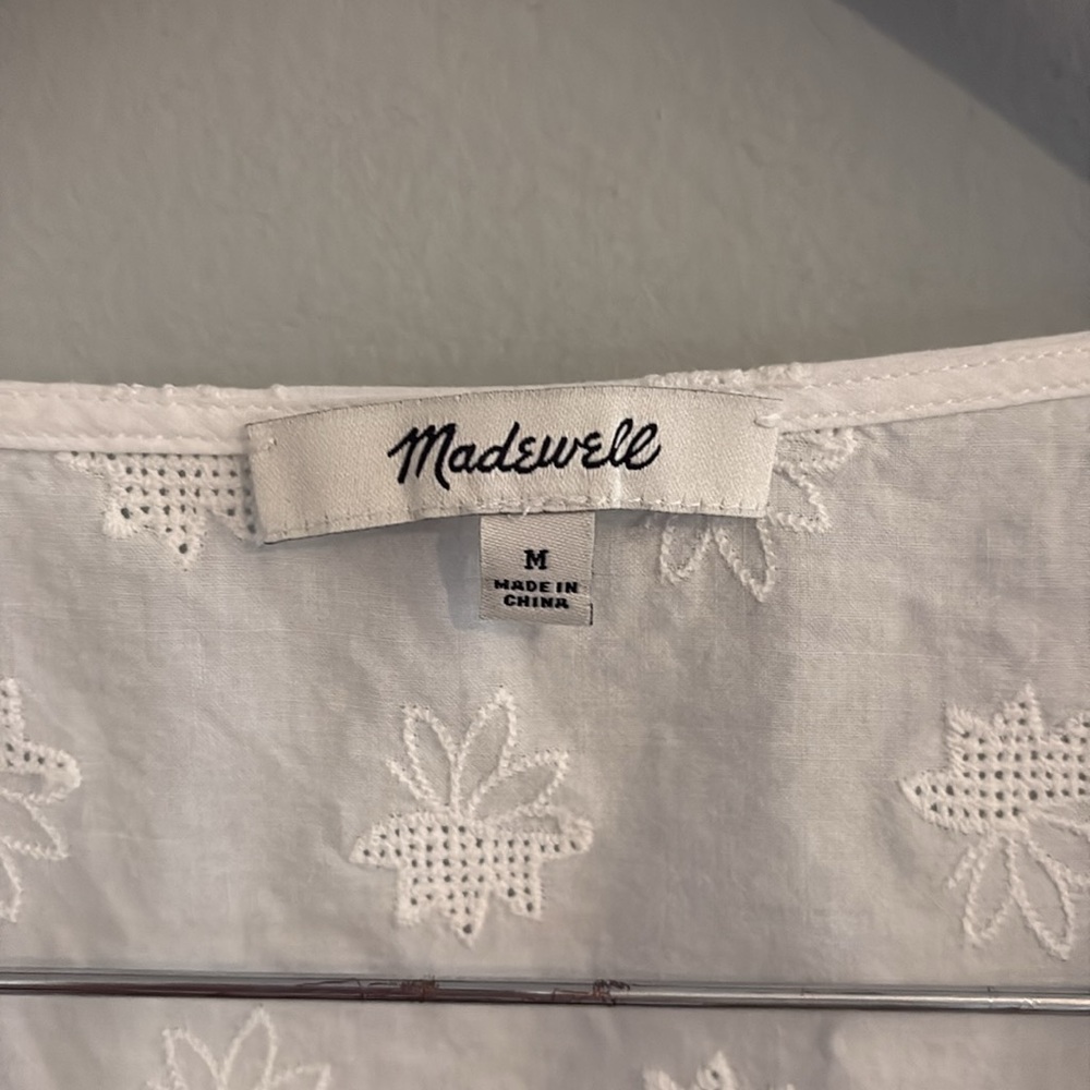 Madewell Cotton Peplum Ruffle Blouse - Picture 4 of 7